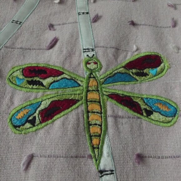 Vintage Jacket Daniel K NY Pink Cotton Jacket with Butterfly applique LARGE - Picture 11 of 15